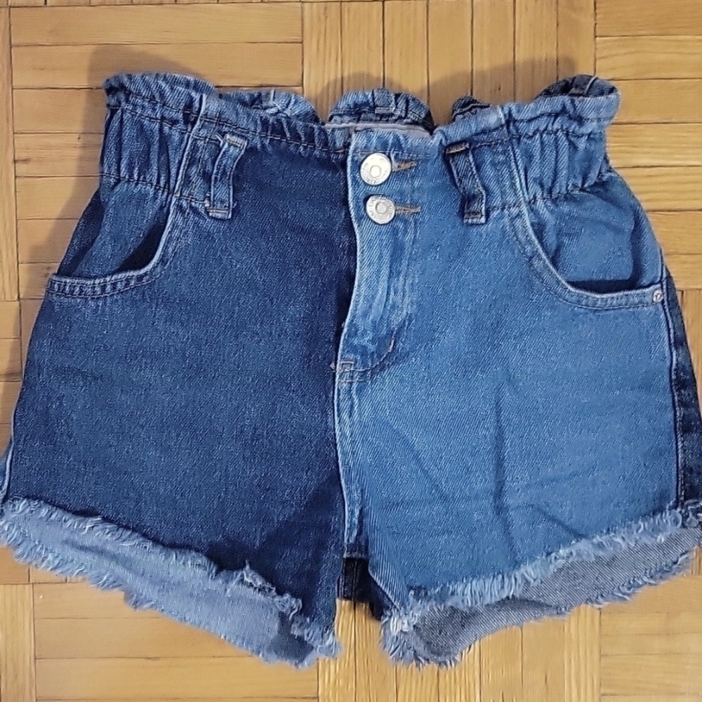 Girl's High Waist Paperbag Fit Shorts 9-10